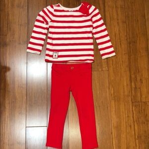 NWOT Gymboree girls red matching set size 3T
